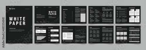 white paper layout or white paper report brochure design