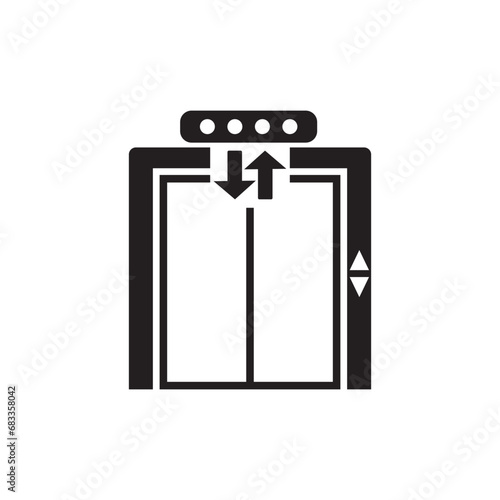 elevator logo icon design vector illustration,