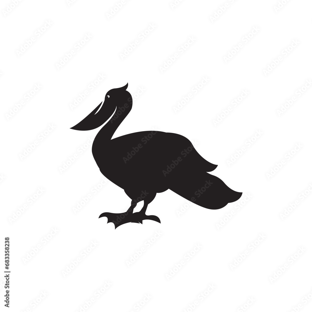 pelican bird logo vector icon in simple illustration design pelican bird logo vector icon in simple illustration design