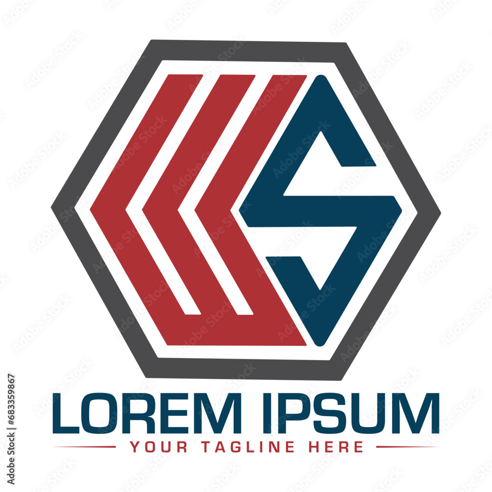 WS Logo Design Creative and Modern Logo Design