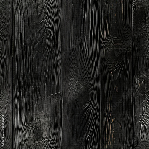 seamless wooden textures of black ebony wooden boards with detailed grain surface material for patterns