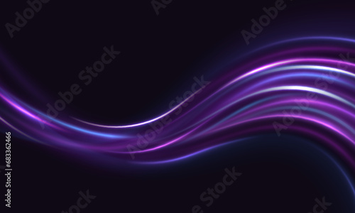 Abstract shining wave. Magic design with colorful dust. Abstract fantastic wave background.