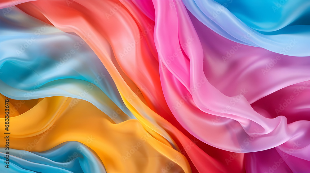 Abstract silky texture with smooth waves in pastel pink and blue hues, creating a sense of calm and luxury. Abstract silky texture with smooth waves in pastel pink and blue hues, creating a sense of calm and luxury.