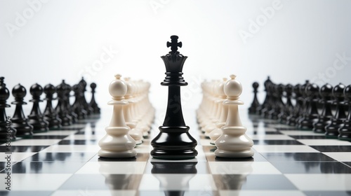 Chess piece on chess board game for strategy, idea represent challenge, leadership, business success
