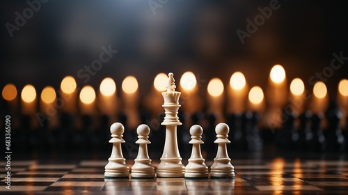 Chess piece on chess board game for strategy  idea represent challenge  leadership  business success