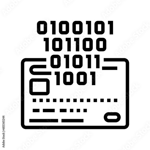 credit card fraud bank payment line icon vector. credit card fraud bank payment sign. isolated contour symbol black illustration