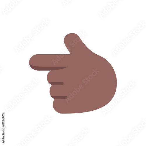 Backhand Index Pointing Left: Medium-Dark Skin Tone