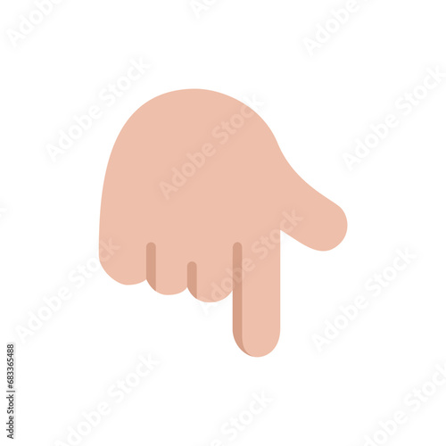 Backhand Index Pointing Down: Medium-Light Skin
