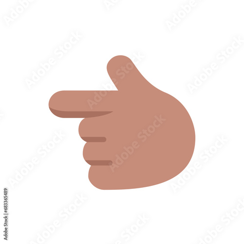 Backhand Index Pointing Left: Medium Skin Tone