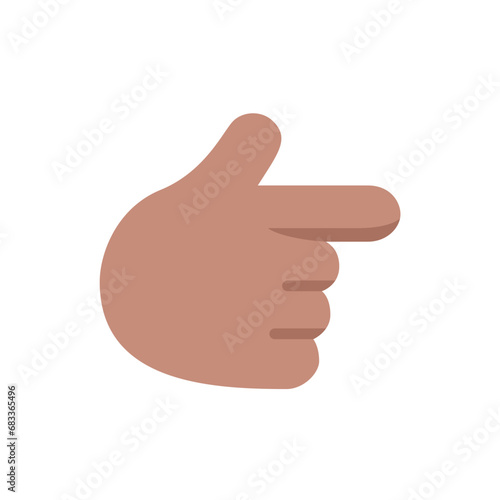 Backhand Index Pointing Right: Medium Skin Tone