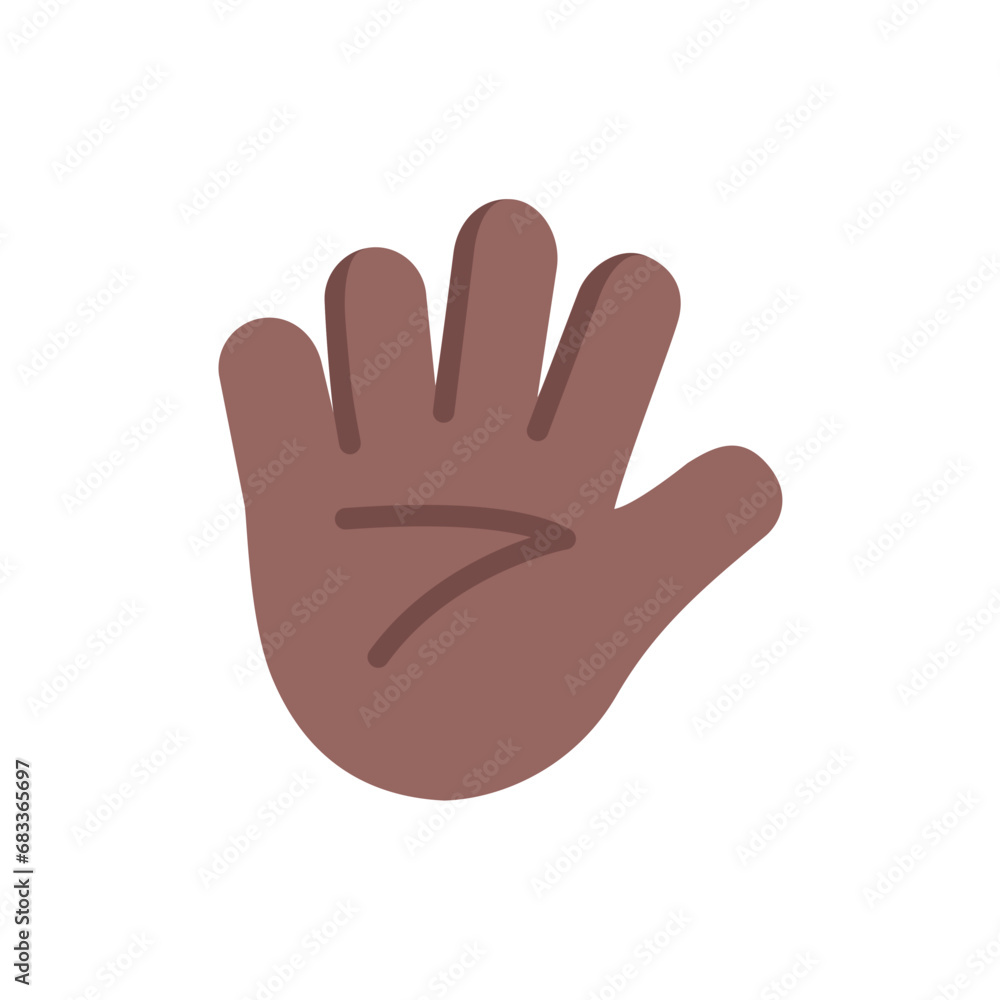 Hand with Fingers Splayed: Medium-Dark Skin Tone
