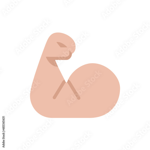 Flexed Biceps: Medium-Light Skin Tone