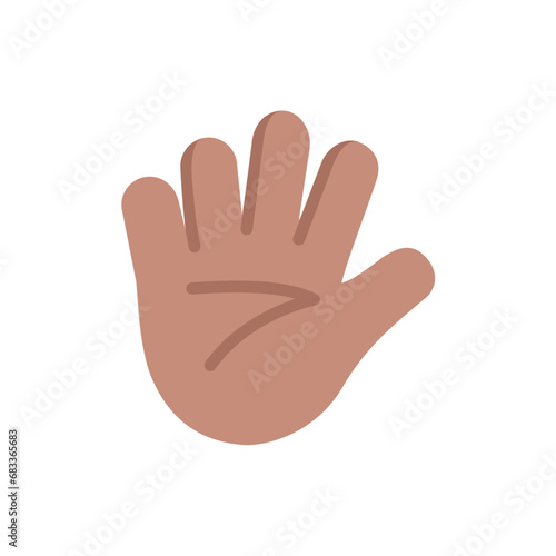 Hand with Fingers Splayed: Medium-Skin Tone