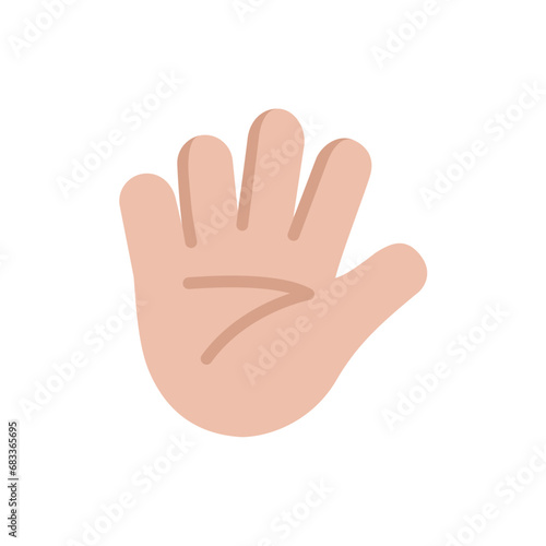 Hand with Fingers Splayed: Medium-Light Skin Tone