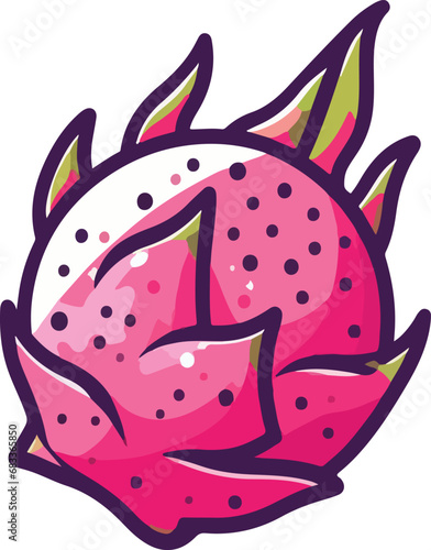 illustration of a dragon fruit 