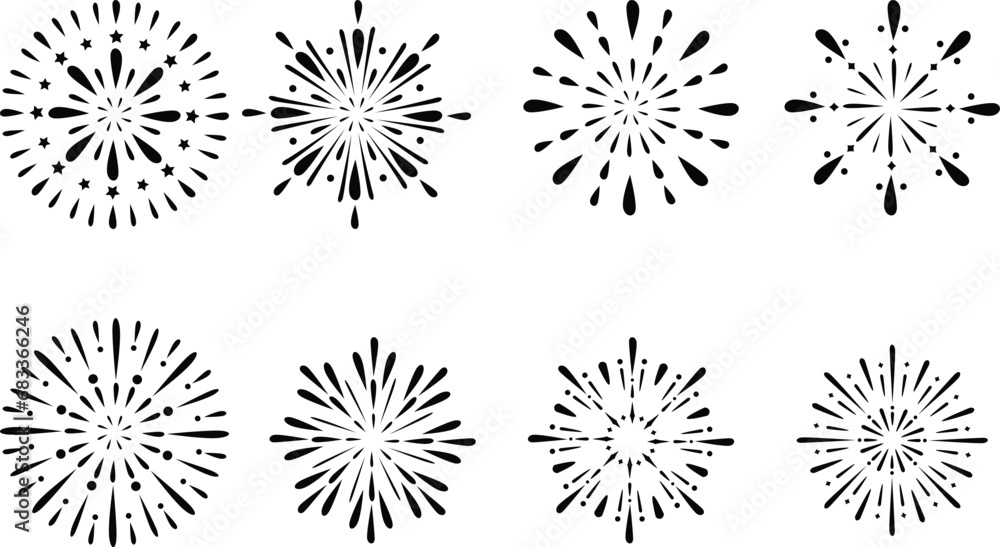 fireworks design set, fire cracker blast vector fireworks design set, fire cracker blast vector