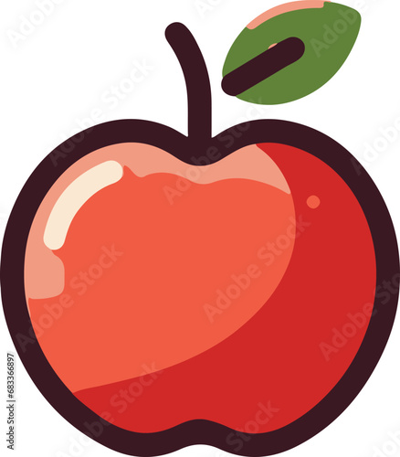 red apple illustration vector