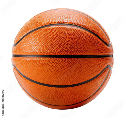 Classic Basketball Ball. Isolated Closeup Mockup. Ai Generative © susse_n