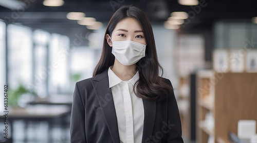 beautiful woman wearing mask