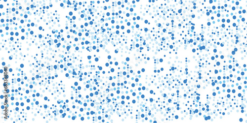 Vector abstract blue background frame of geometric shapes. Circular ornament. Pattern of dots, particles, molecules, fragments. Poster for technology, medicine, presentations, business. vector blue