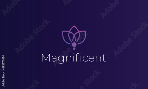 Lotus beauty product logo with transparent png and vector file.