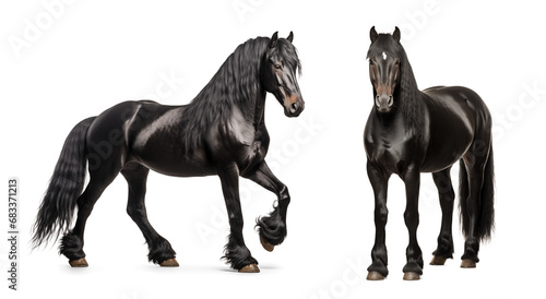 black friesian horse