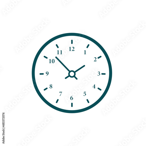 Fototapeta Naklejka Na Ścianę i Meble -  Clock icon vector. Time icon symbol illustration