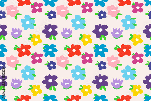 seamless pattern with flowers