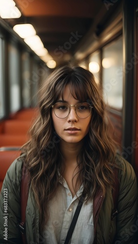 Europe female tomboy with long hair