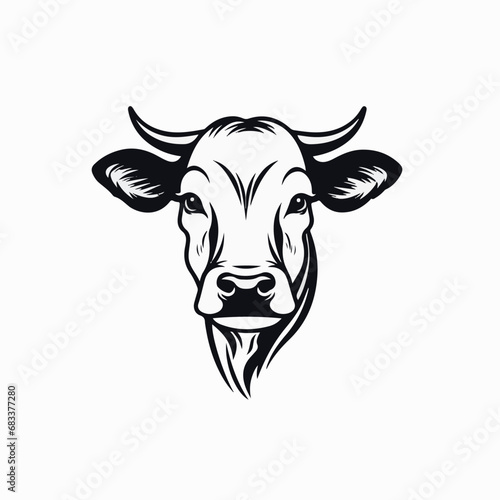 Cow in cartoon, doodle style. Isolated 2d vector illustration in logo, icon style, Eps 10. AI Generative