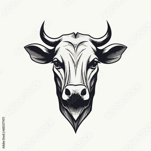 Cow in cartoon, doodle style. Isolated 2d vector illustration in logo, icon style, Eps 10. AI Generative