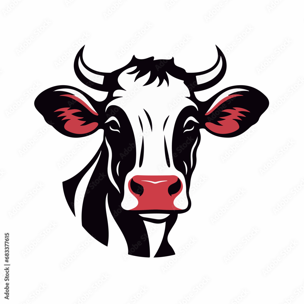 Cow in cartoon, doodle style. Isolated 2d vector illustration in logo, icon style, Eps 10. AI Generative