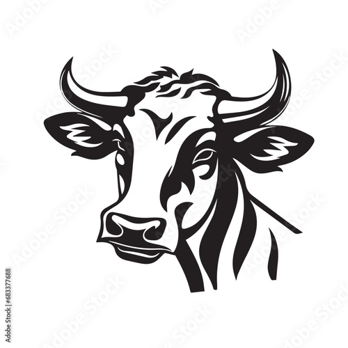 Cow in cartoon, doodle style. Isolated 2d vector illustration in logo, icon style, Eps 10. AI Generative