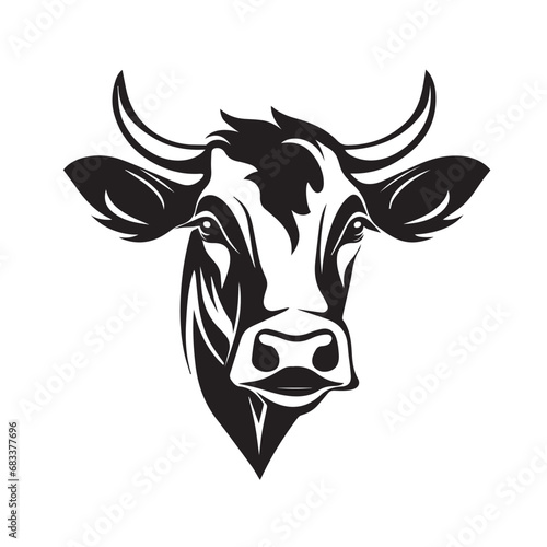 Cow in cartoon, doodle style. Isolated 2d vector illustration in logo, icon style, Eps 10. AI Generative