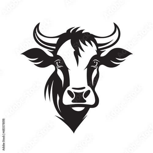 Cow in cartoon, doodle style. Isolated 2d vector illustration in logo, icon style, Eps 10. AI Generative