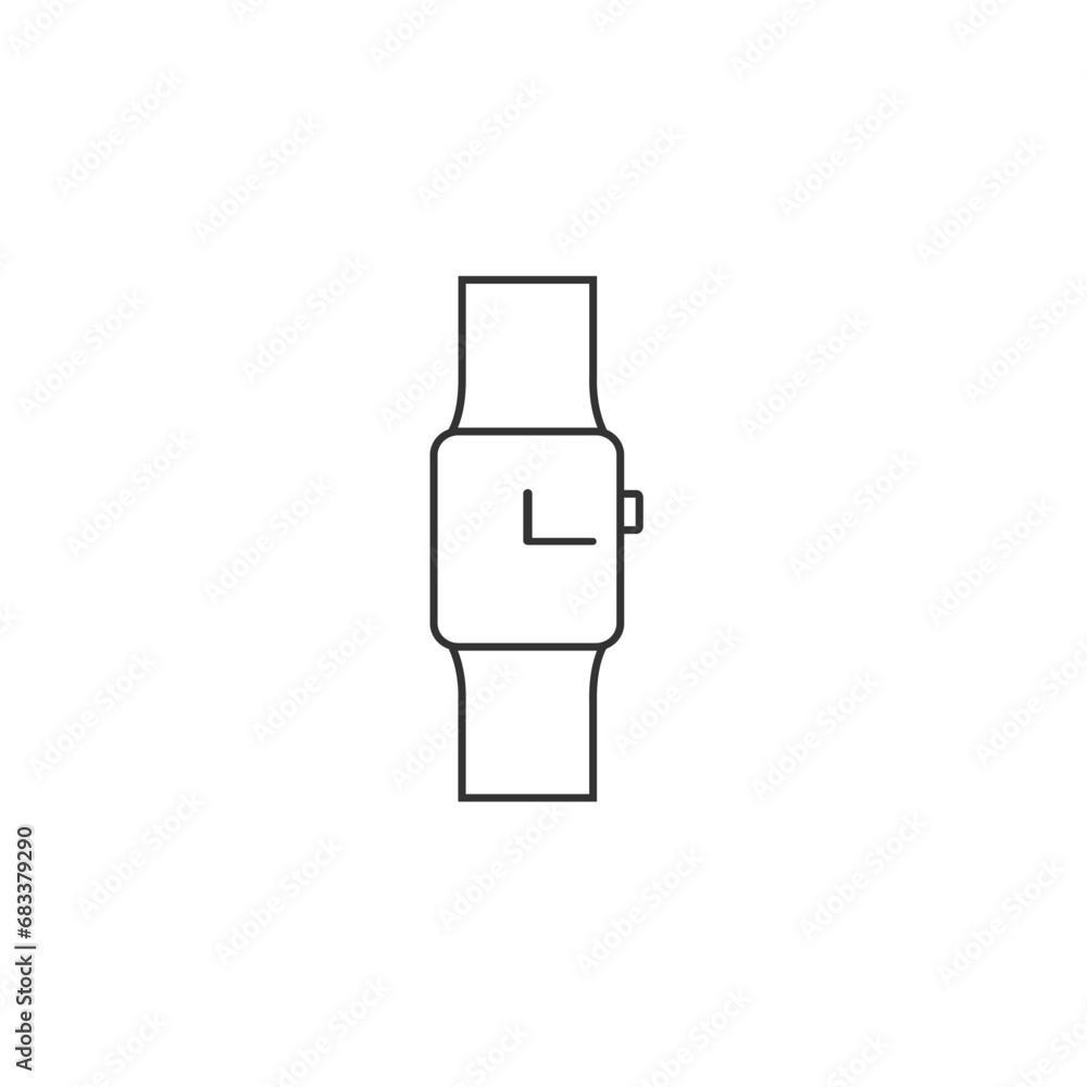 Smart clock icon isolated on white background. Vector Smart clock icon isolated on white background. Vector