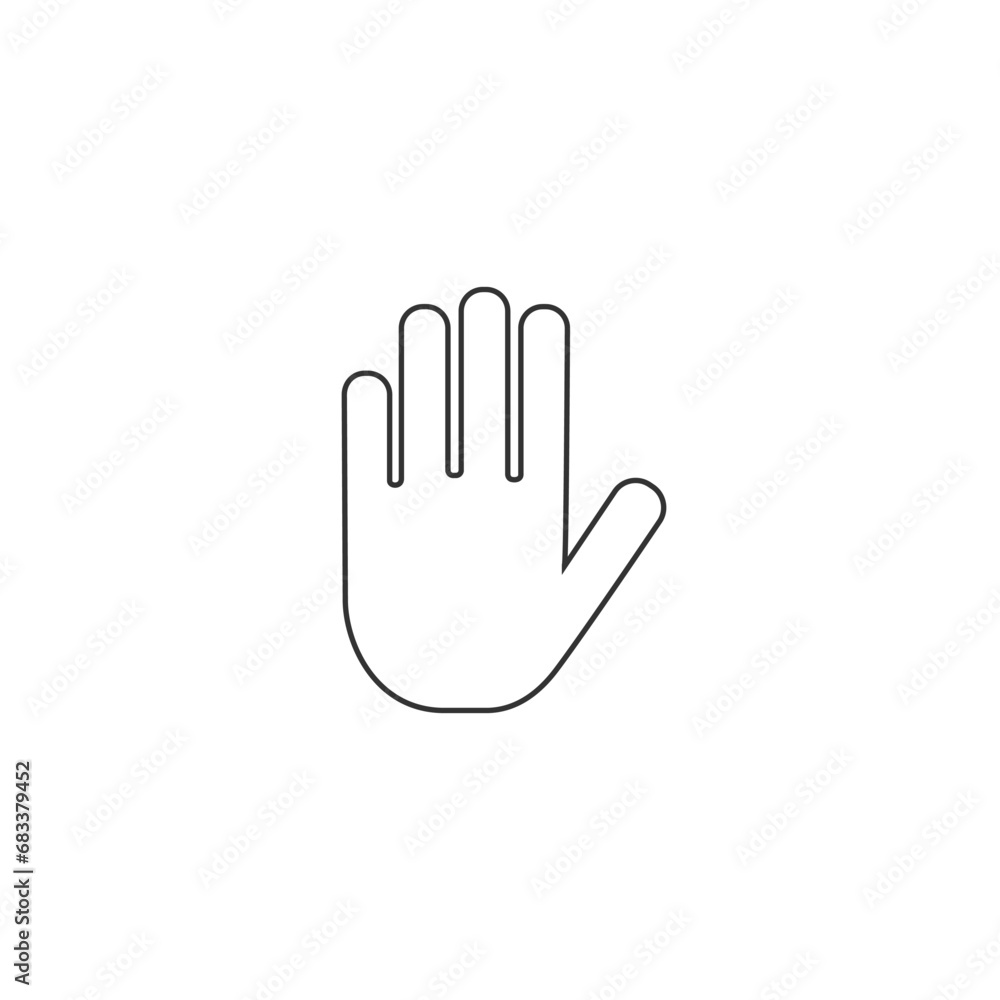 Stop vector icon. Hand symbol. Hand icon Stop vector icon. Hand symbol. Hand icon