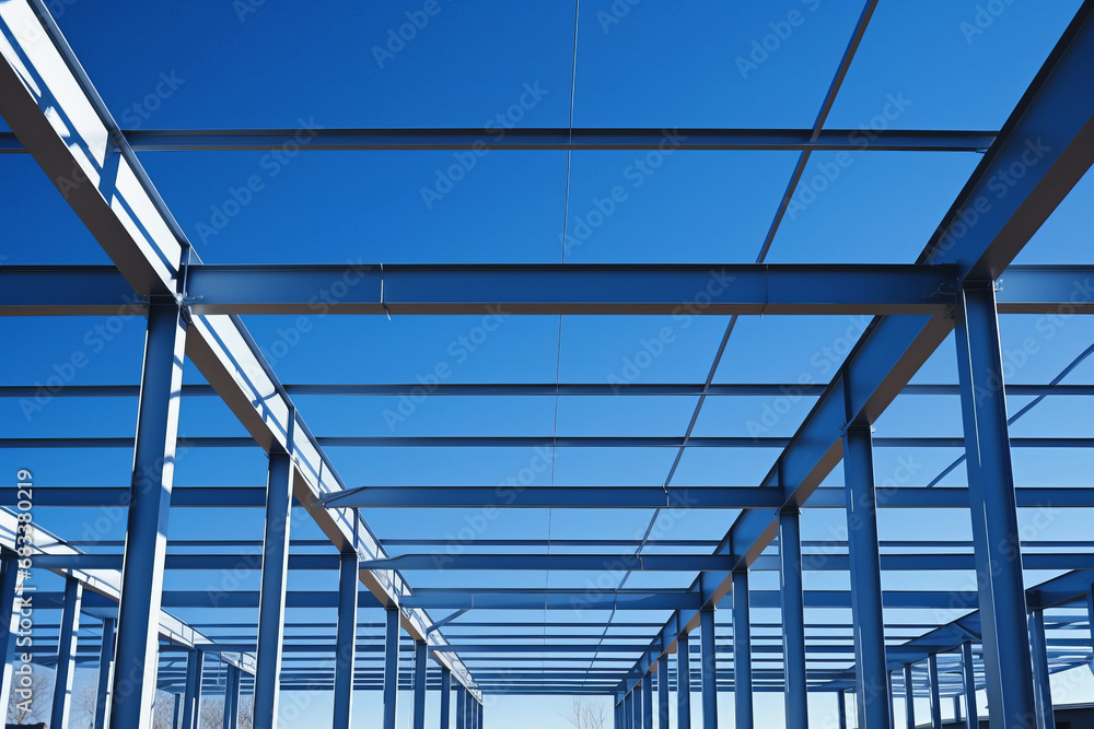 Assembly of steel structure Day photo realistic Assembly of steel structure Day photo realistic