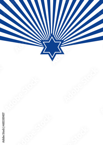 Israeli flag and star of David background 