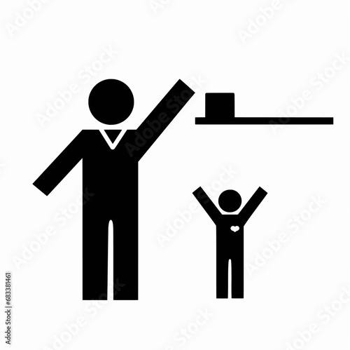 Keep away from kids, Keep out of the reach of children sign, Illustration vector design