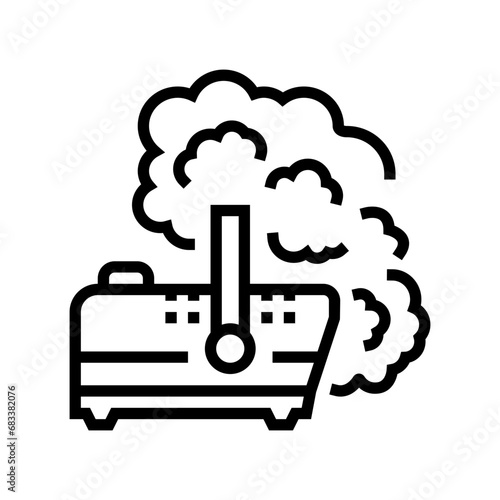 smoke machine disco party line icon vector. smoke machine disco party sign. isolated contour symbol black illustration