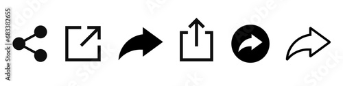 Share icon. share arrow sign set. Vector