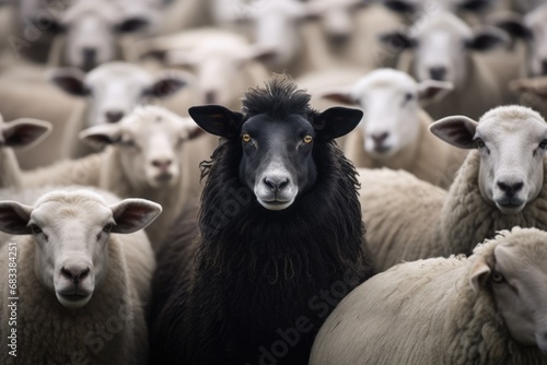 black sheep in the herd of white sheep