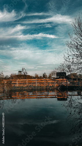 reflection of clouds on the water