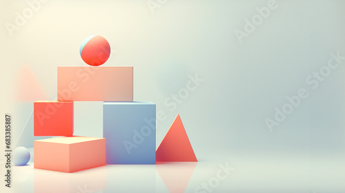 Fototapeta Naklejka Na Ścianę i Meble -  ビジネス背景イラスト　アイディア　ひらめき　立体　3d 