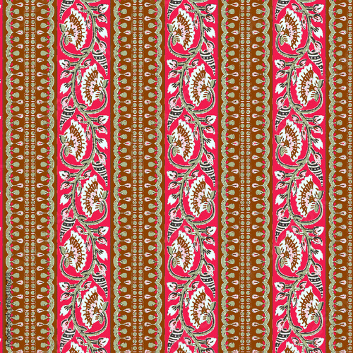 kalamkari, Abstract, shirting design, Ajrakh Pattern, Ikat, block print Pattern, batik print Pattern, Background digital printing textile pattern 