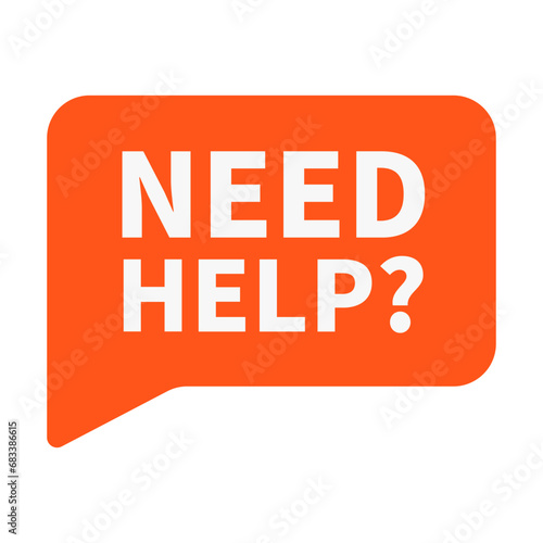 Need Help In Orange Rectangle Shape For Customer Support Business Promotion Marketing
