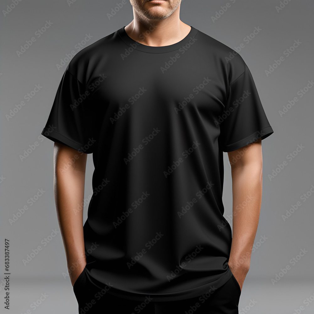 White t-shirt mockup. Male model wearing t-shirt mockup. White t-shirt mockup. Male model wearing t-shirt mockup.