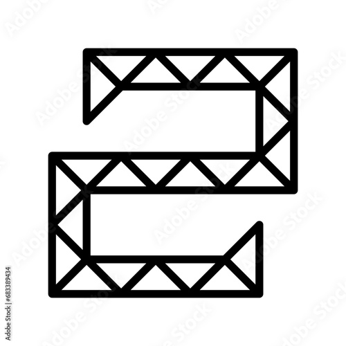 twisting toy fidget line icon vector. twisting toy fidget sign. isolated contour symbol black illustration