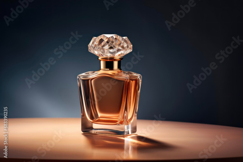 Beautiful elegant crystal perfume bottle